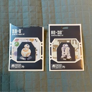 2 Star Wars Droid Depot Metal 3D Model Kits